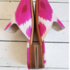 Women Ikat Pure Silk Velvet Mule Shoes