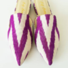 Ikat Shoes for Women 39 euro size pure silk pointed flat mules Handcrafted shoes