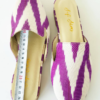 Ikat Shoes for Women 39 euro size pure silk pointed flat mules Handcrafted shoes - Image 3