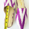 Ikat Shoes for Women 39 euro size pure silk pointed flat mules Handcrafted shoes - Image 4