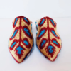 38 euro size Ikat pure silk pointed mules for Women Handcrafted shoes