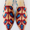 38 euro size Ikat pure silk pointed mules for Women Handcrafted shoes - Image 2