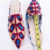 38 euro size Ikat pure silk pointed mules for Women Handcrafted shoes - Image 3