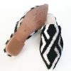 39 euro size Handcrafted Ikat Velvet Silk Shoes for Women Flat Mules - Image 2
